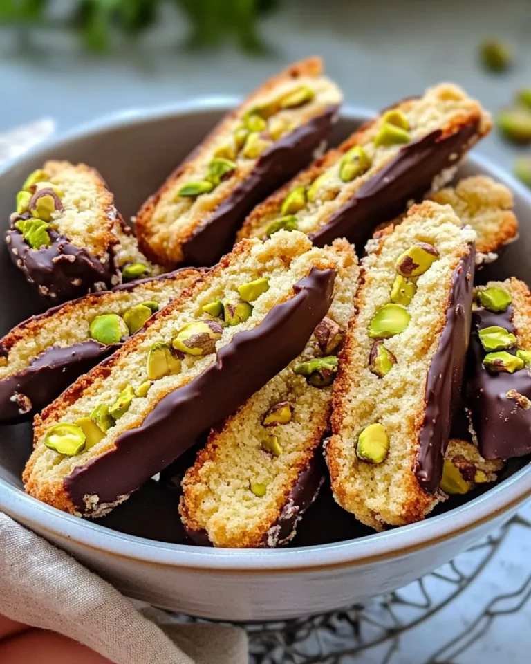 Homemade Chocolate-Dipped Pistachio Biscotti photo