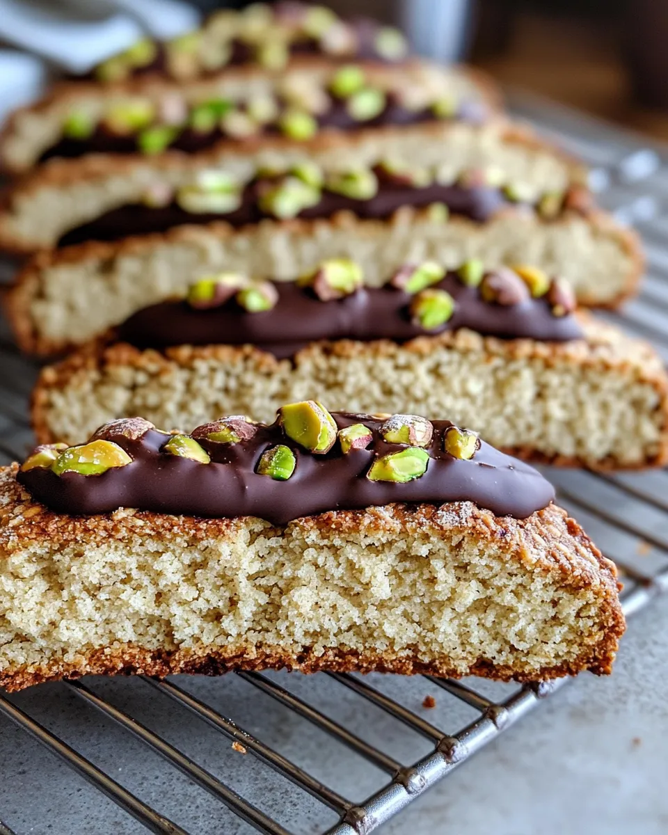 Easy Chocolate-Dipped Pistachio Biscotti recipe photo