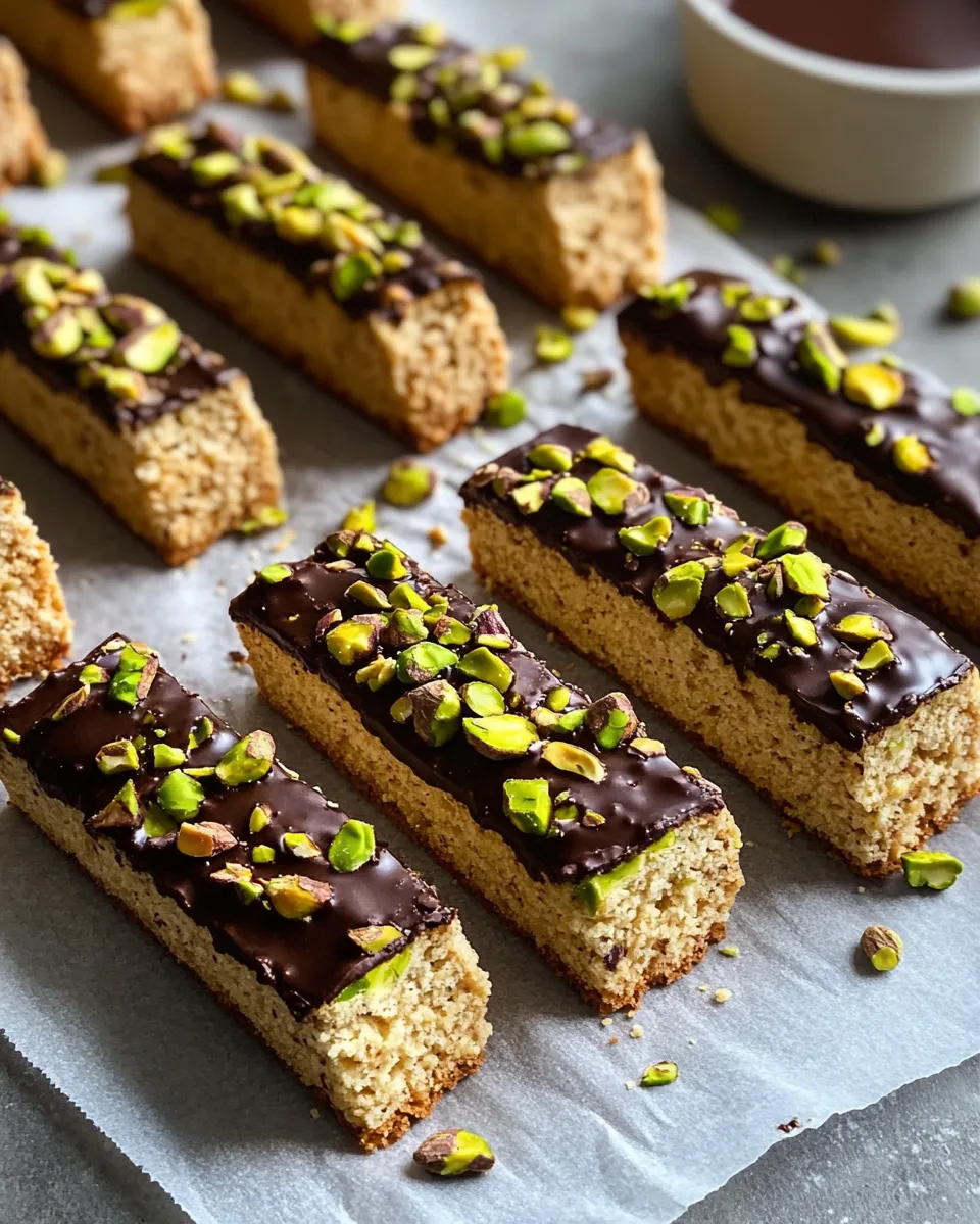 Delicious Chocolate-Dipped Pistachio Biscotti dish photo
