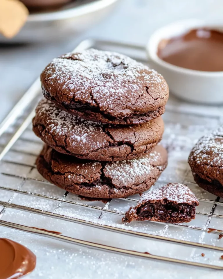 Homemade Chocolate Crinkle Cookie Sandwiches photo