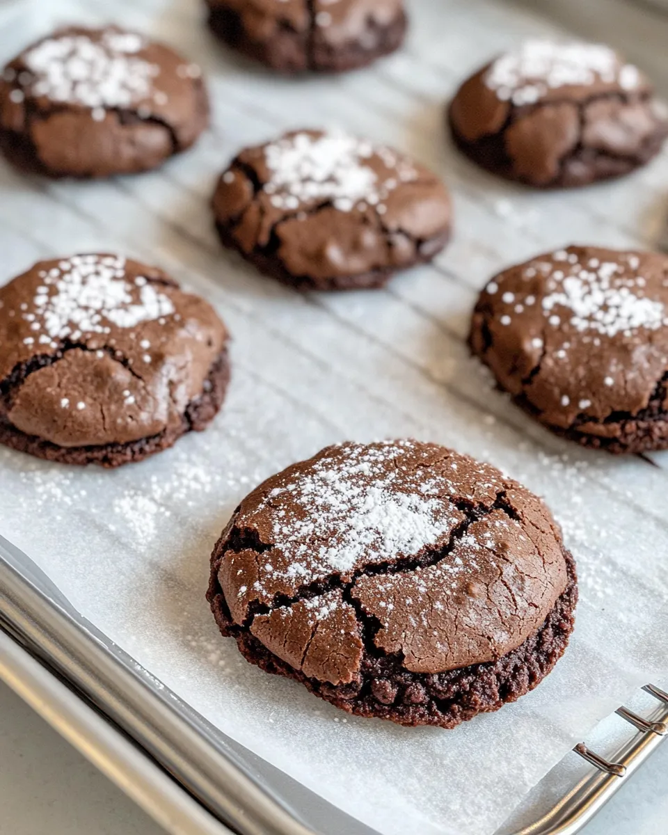 Delicious Chocolate Crinkle Cookie Sandwiches dish photo