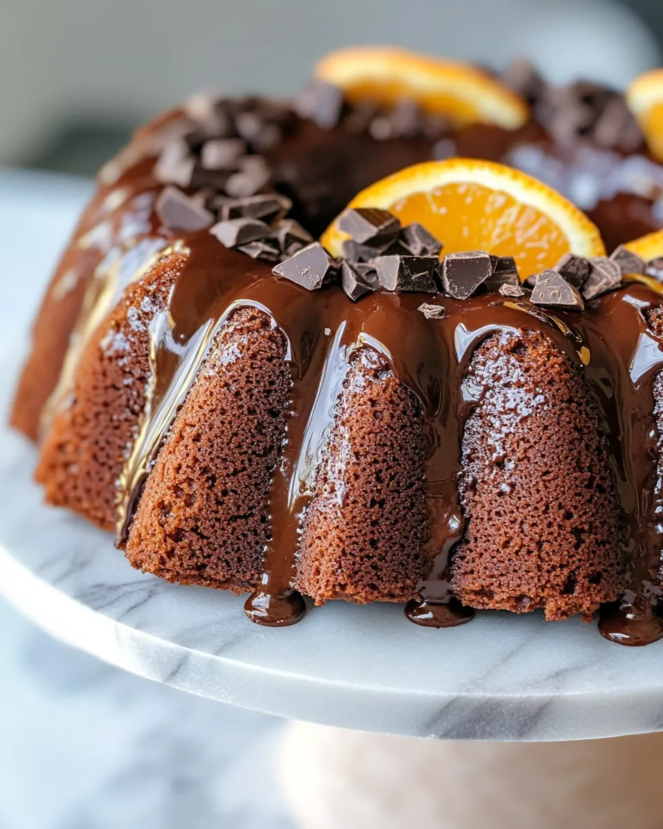 Homemade Chocolate Orange Bundt Cake photo