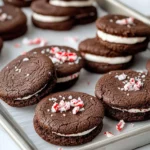 Homemade Chocolate Peppermint Sandwich Cookies photo
