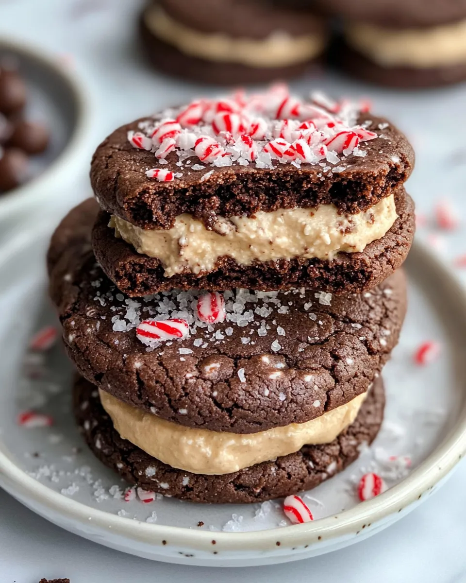 Delicious Chocolate Peppermint Sandwich Cookies dish photo