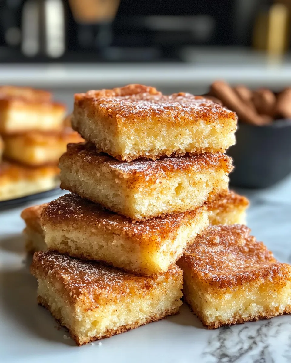 Homemade Cinnamon Sugar Churro Bars photo