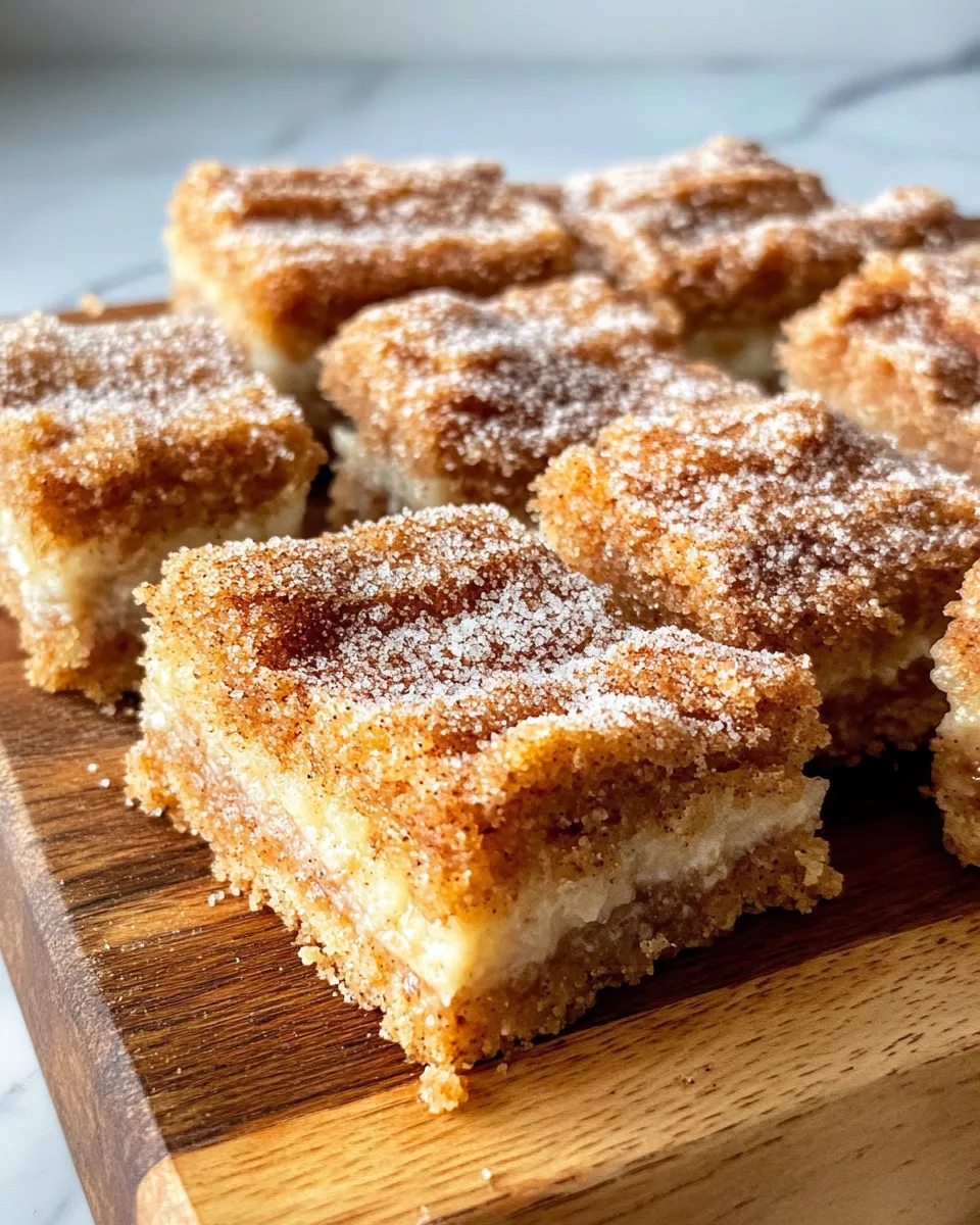 Delicious Cinnamon Sugar Churro Bars dish photo