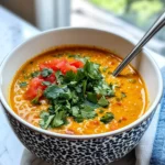 Homemade Coconut Curry Lentil Soup recipe photo
