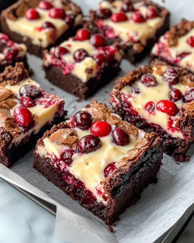Delicious Cranberry Cheesecake Brownie Bars recipe photo