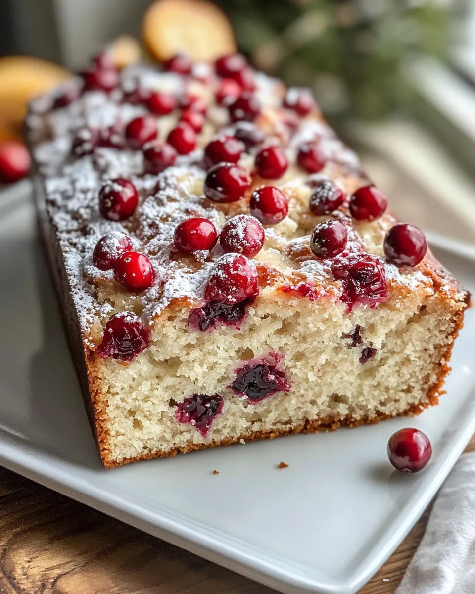 Homemade Cranberry Orange Pound Cake photo