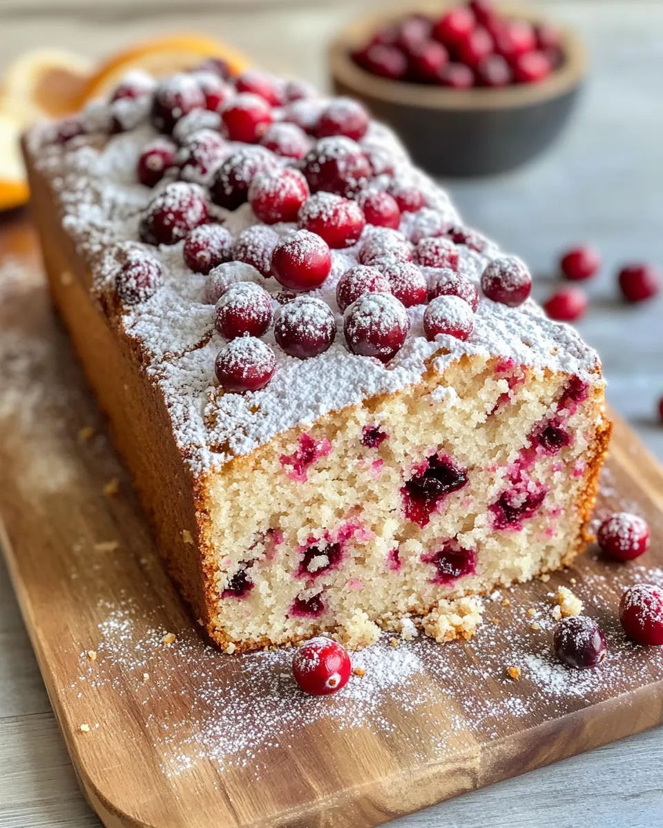 Easy Cranberry Orange Pound Cake recipe photo