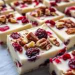 Homemade Cranberry White Chocolate Fudge photo