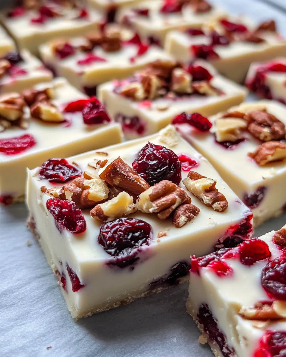 Homemade Cranberry White Chocolate Fudge photo