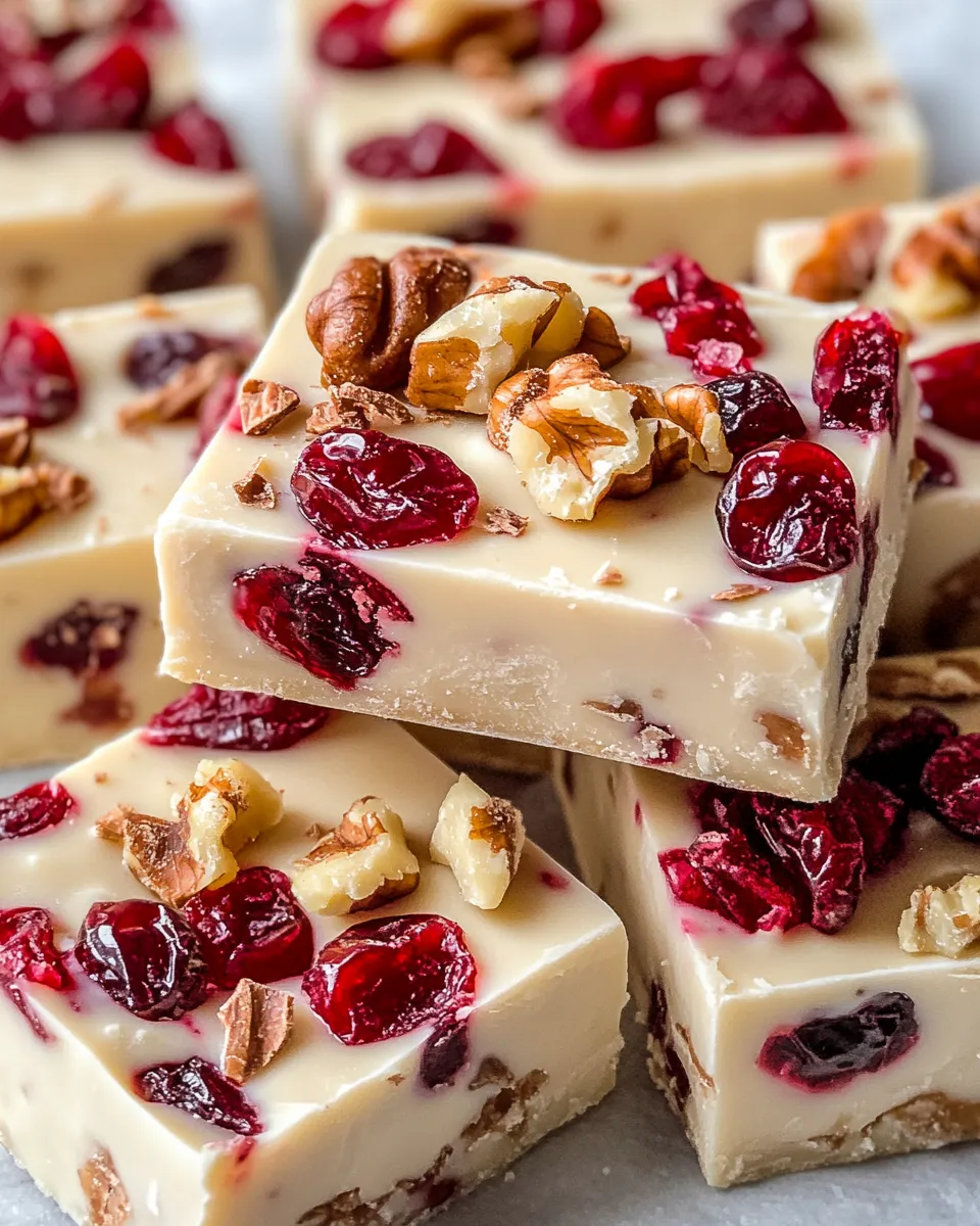 Classic Cranberry White Chocolate Fudge image