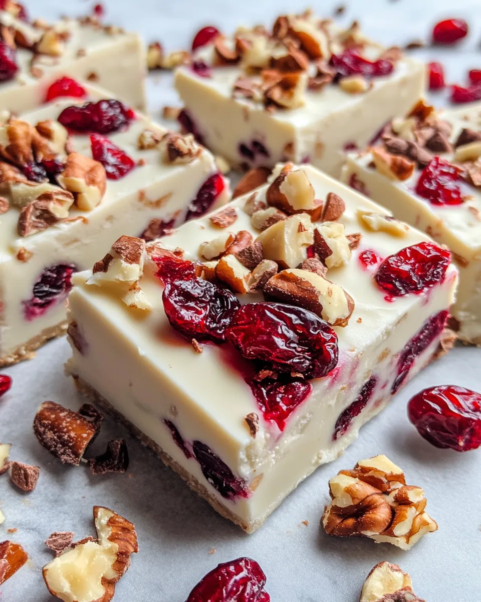 Easy Cranberry White Chocolate Fudge recipe photo