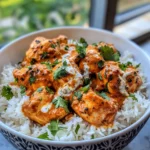 Homemade Creamy Butter Chicken With Rice photo
