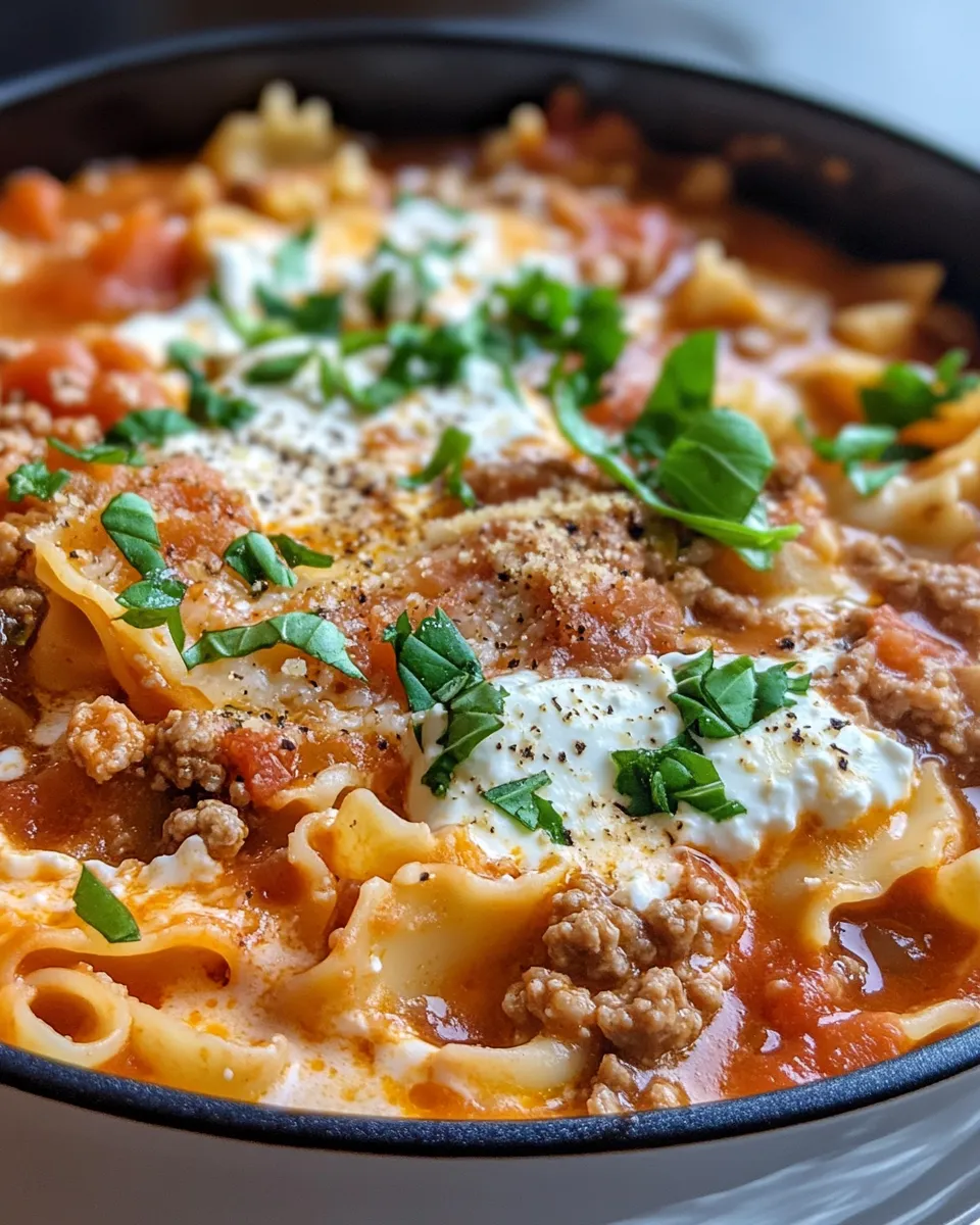 Classic Creamy Lasagna Soup With Ricotta image