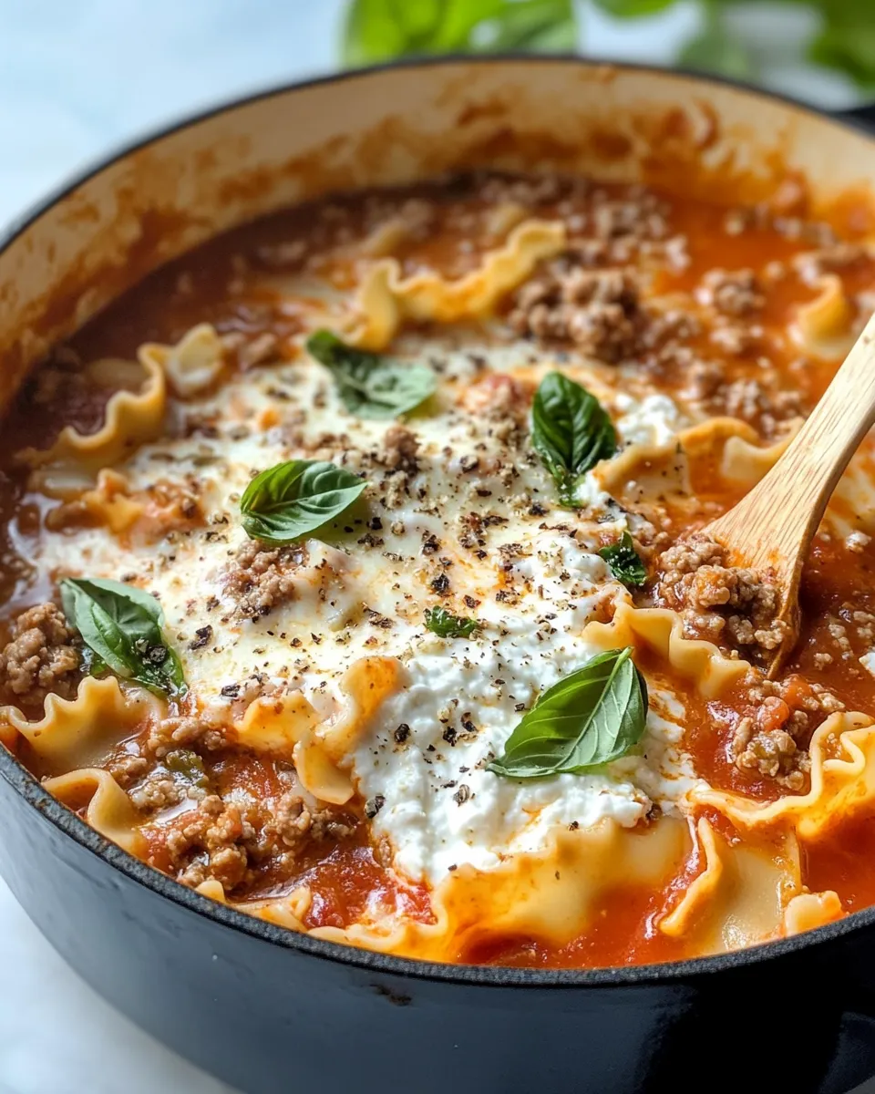 Easy Creamy Lasagna Soup With Ricotta recipe photo