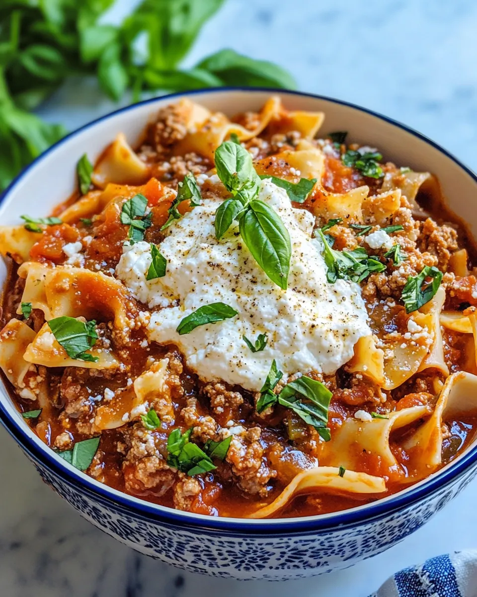 Delicious Creamy Lasagna Soup With Ricotta dish photo