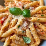 Homemade Creamy Roasted Red Pepper Penne recipe photo