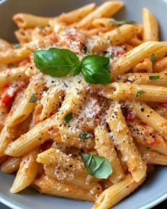 Homemade Creamy Roasted Red Pepper Penne recipe photo