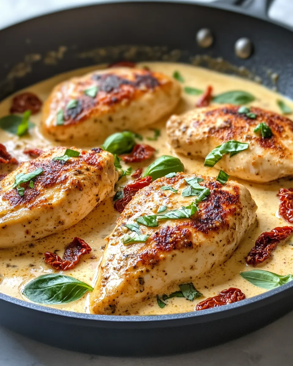 Easy Creamy Sun-Dried Tomato Chicken food shot