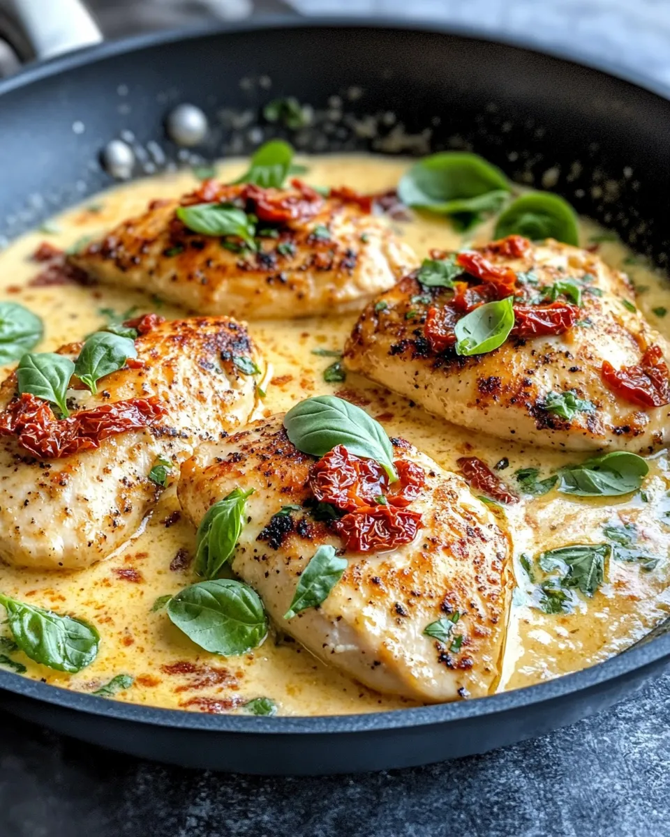 Delicious Creamy Sun-Dried Tomato Chicken image