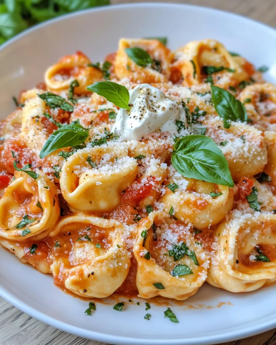 Easy Creamy Tomato Basil Tortellini recipe photo