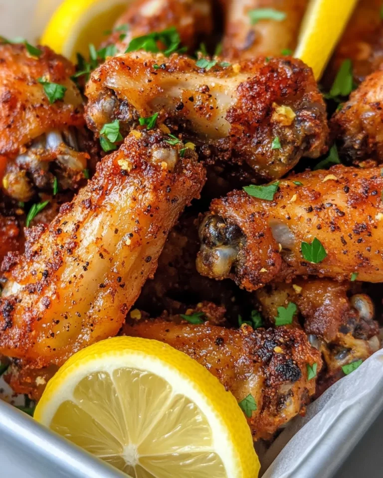Homemade Crispy Baked Lemon Pepper Wings recipe photo