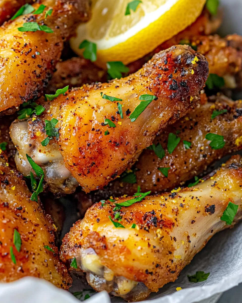 Classic Crispy Baked Lemon Pepper Wings dish photo