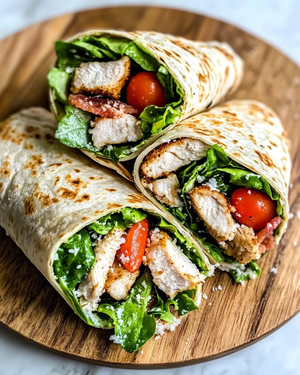 Homemade Crispy Chicken Caesar Wraps recipe photo