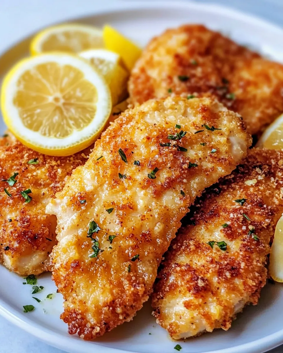 Classic Crispy Lemon Chicken Cutlets image
