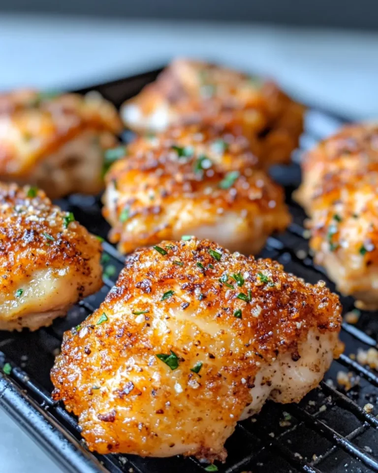 Homemade Crispy Parmesan Crusted Chicken Thighs recipe photo