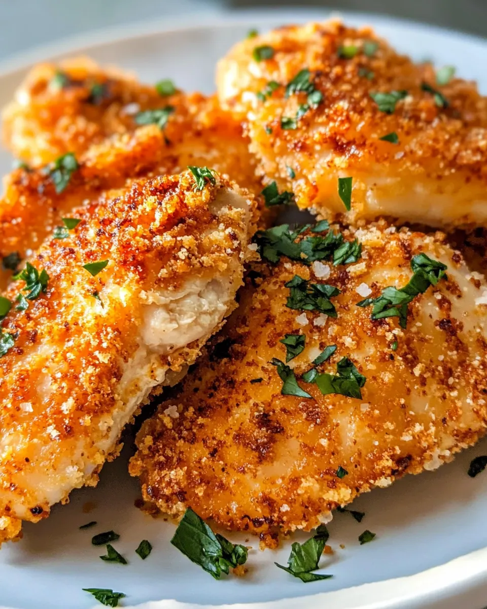 Classic Crispy Parmesan Crusted Chicken Thighs dish photo