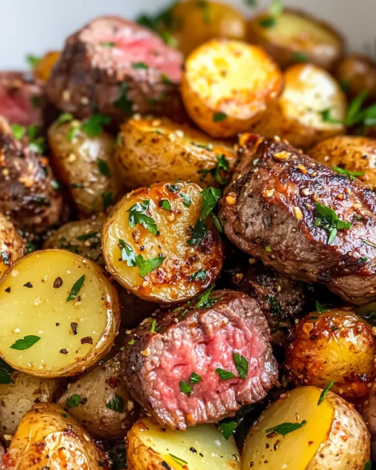 Homemade Garlic Butter Steak Bites Potatoes recipe photo