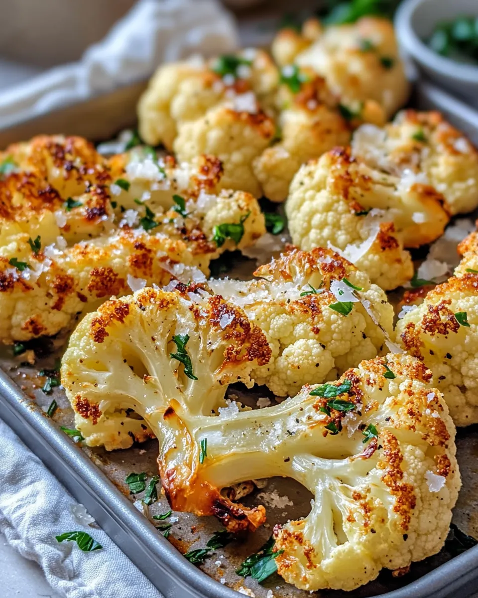 Easy Garlic Parmesan Roasted Cauliflower Steaks photo