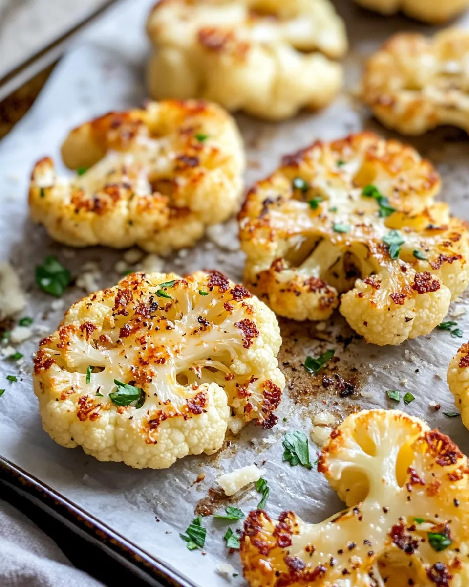 Homemade Garlic Parmesan Roasted Cauliflower Steaks recipe photo