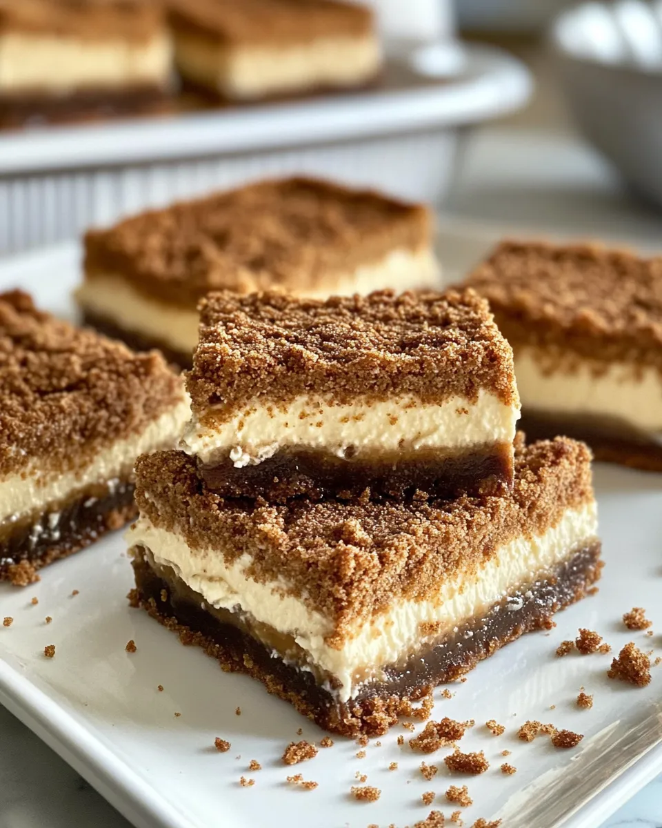 Delicious Gingerbread Cheesecake Bars shot