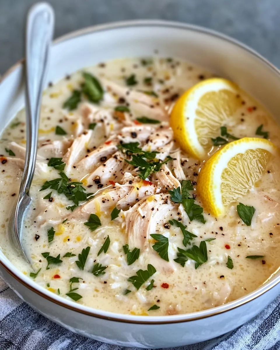 Classic Greek Lemon Chicken Soup Avgolemono image