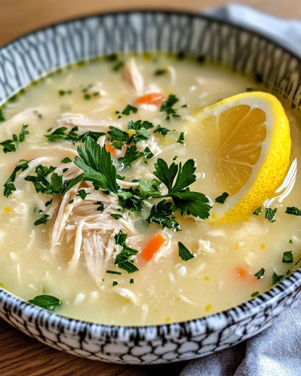 Easy Greek Lemon Chicken Soup Avgolemono recipe photo