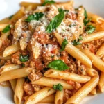 Homemade Ground Turkey Bolognese With Penne photo