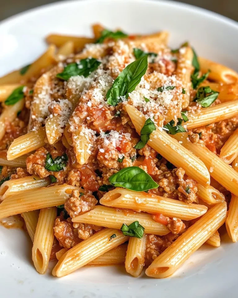 Homemade Ground Turkey Bolognese With Penne photo