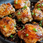 Delicious Honey Garlic Chicken Thighs Skillet photo