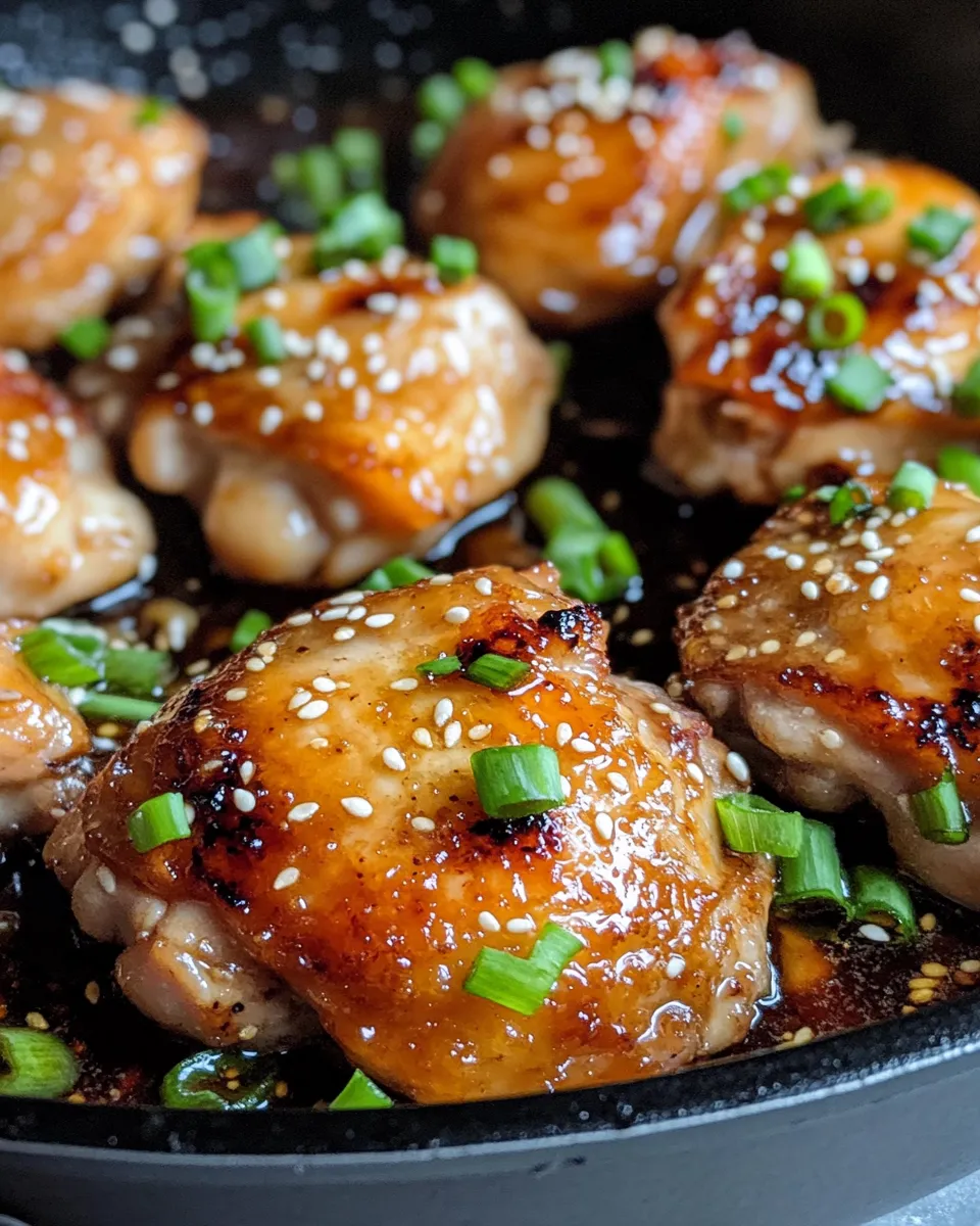 Easy Honey Garlic Chicken Thighs Skillet recipe image