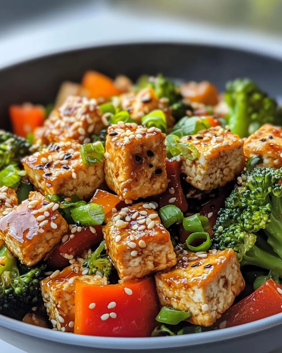 Homemade Honey Garlic Tofu Stir-Fry photo