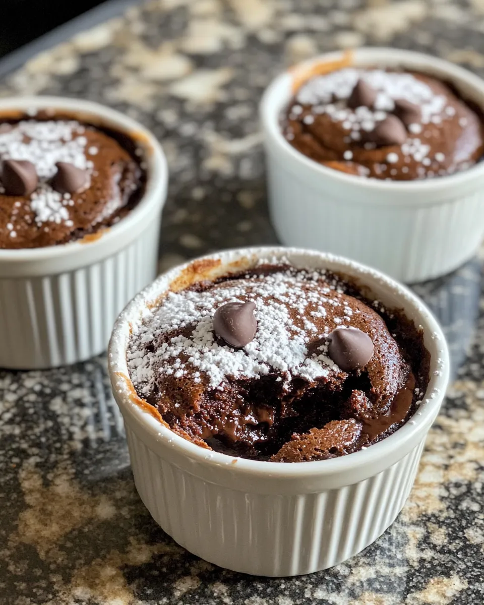 Easy Hot Cocoa Lava Cakes food shot