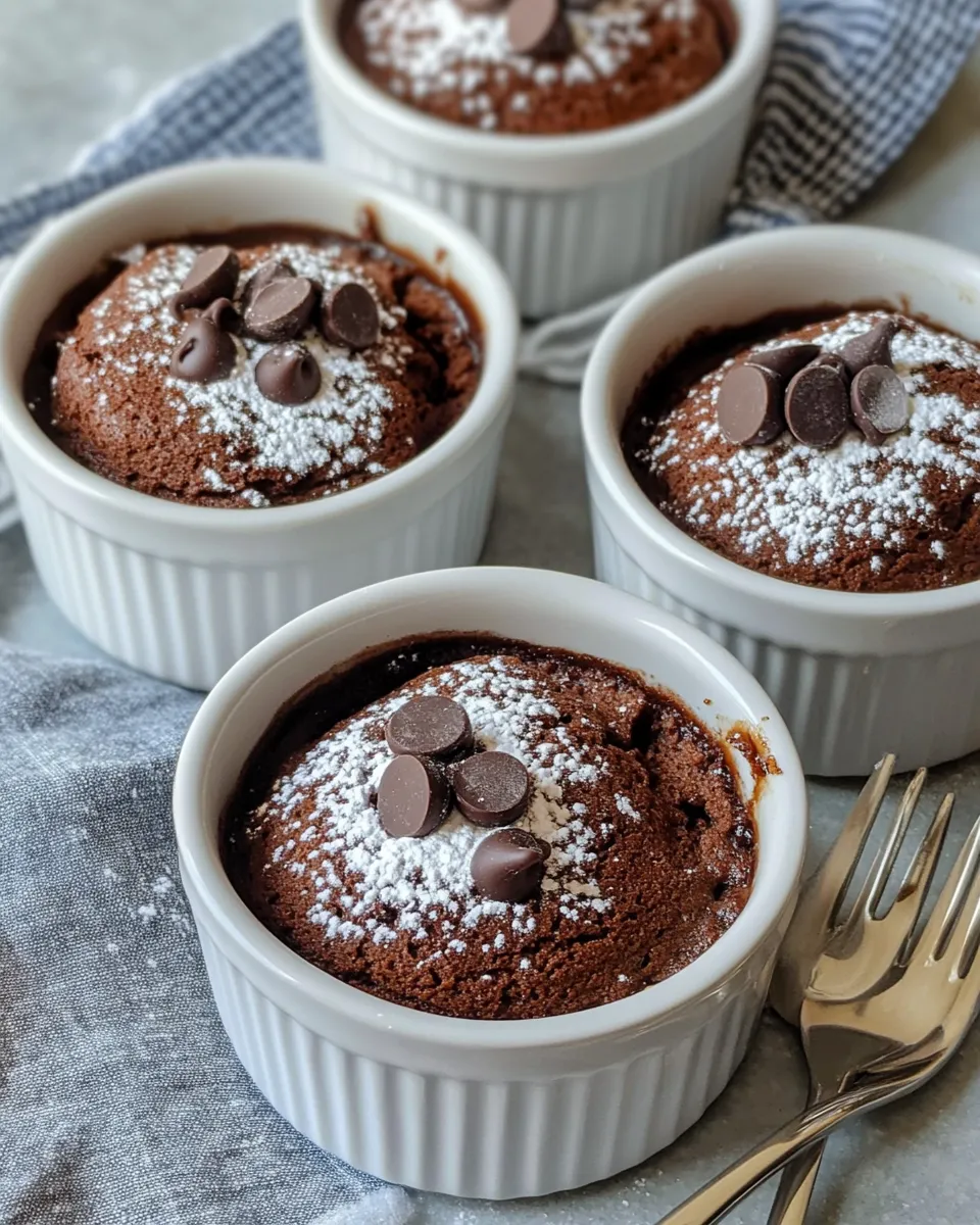 Delicious Hot Cocoa Lava Cakes plate image