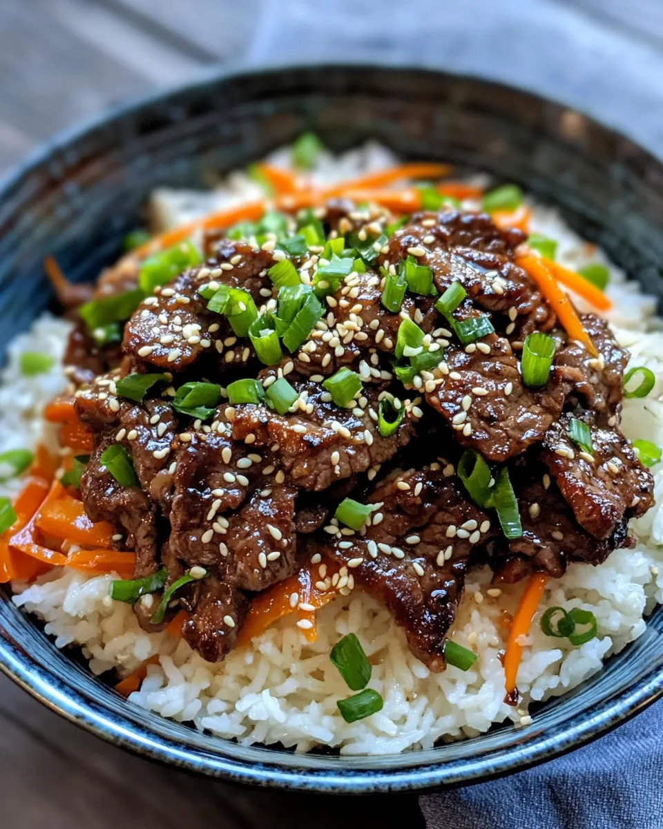 Classic Korean Bulgogi Beef Rice Bowls recipe image