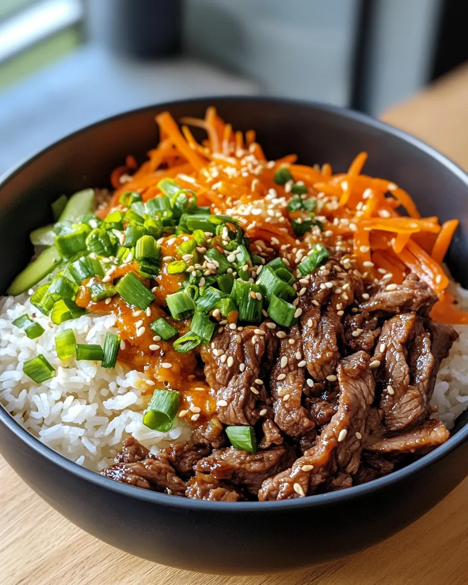 Easy Korean Bulgogi Beef Rice Bowls dish photo