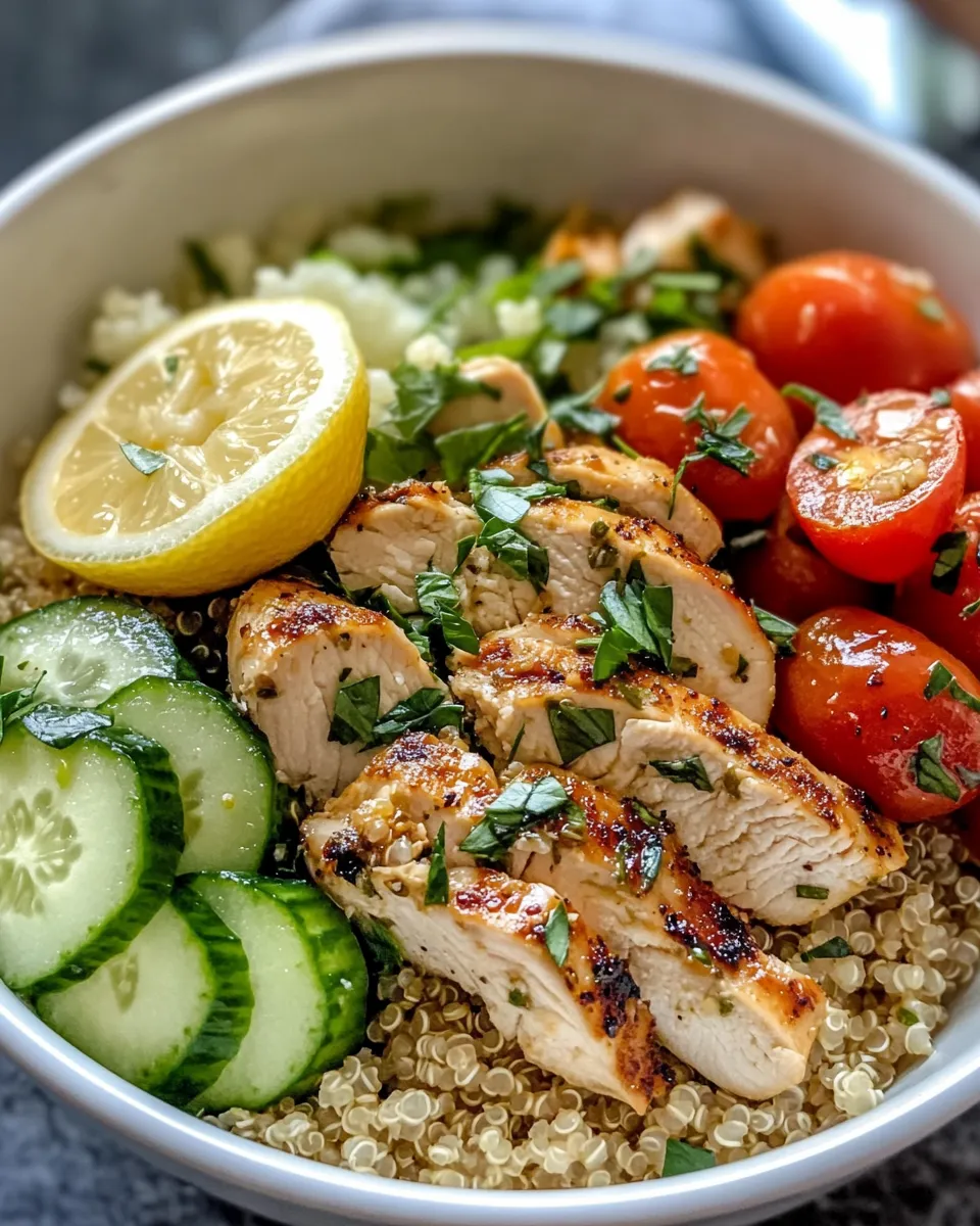 Classic Lemon Herb Quinoa Chicken Bowls dish photo