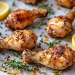Homemade Lemon Herb Roasted Chicken Drumsticks recipe photo